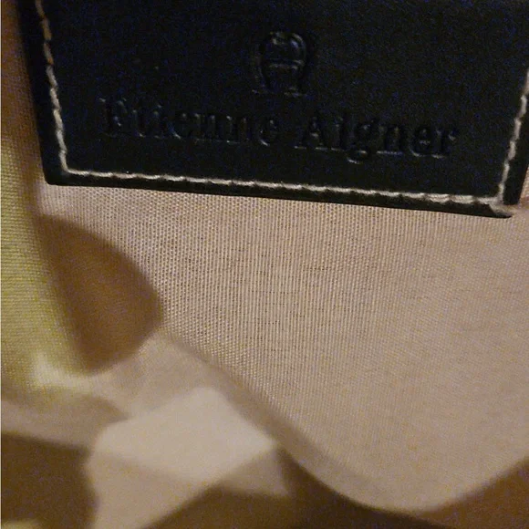 Ettienne AignerWoven Straw Tote Bag in Yellow and Black - Picture 6 of 6